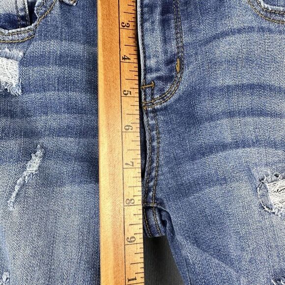 Judy Blue Jeans Womens 3 26 Medium Wash Animal Print Patch Skinny Fit Distressed - Picture 11 of 16